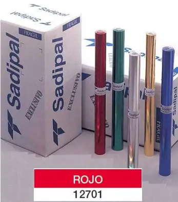 Papel Metalico Rollo 50cm x 16.25 mt s. Sadipal Color Plata Rojo Verde Oro Azul